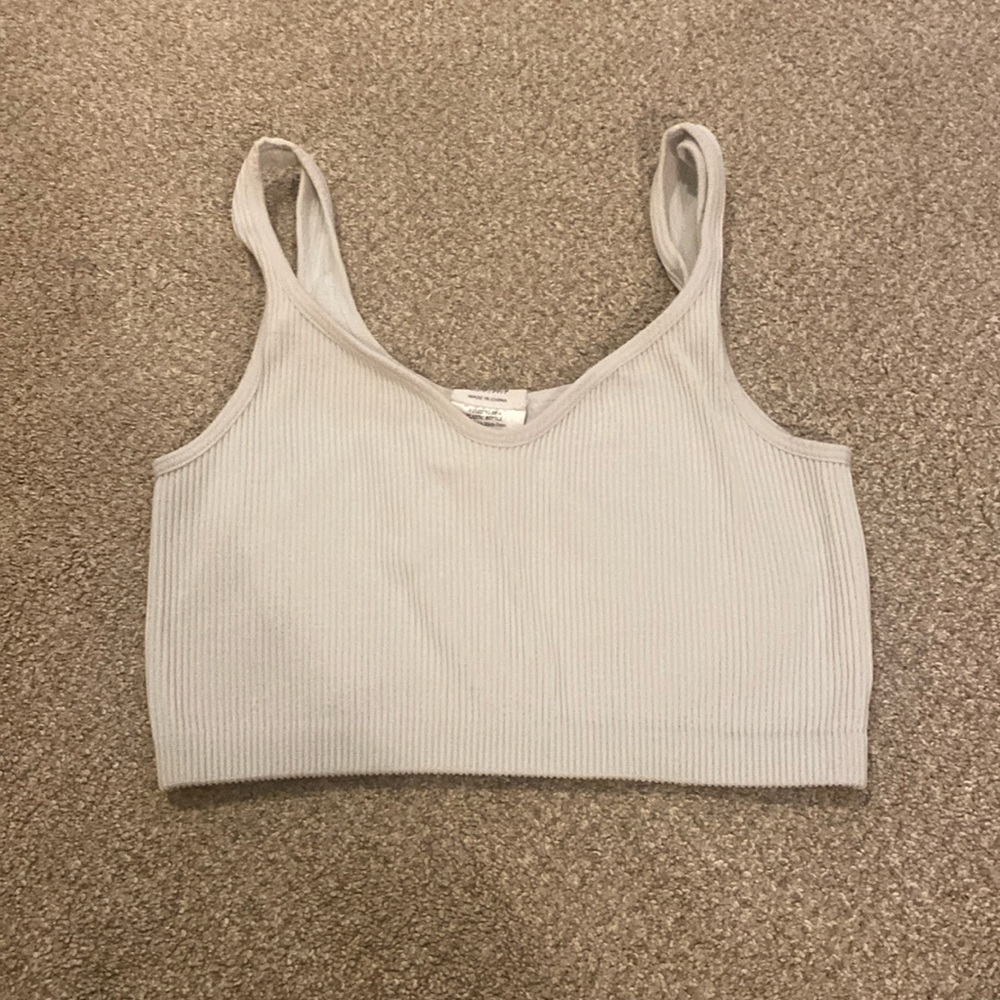 Cotton on white tank top